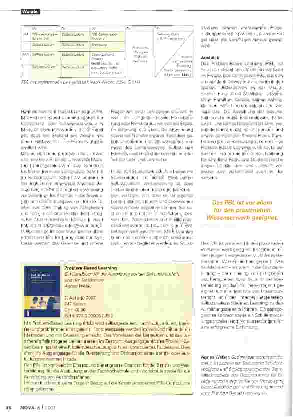 Vorschauseite 3: Problem-Based Learning und Pflegezukunft