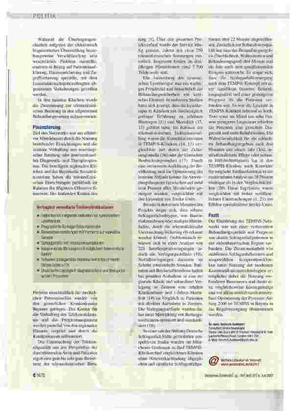 Vorschauseite 3: Prognoseverbesserung beim Schlaganfall