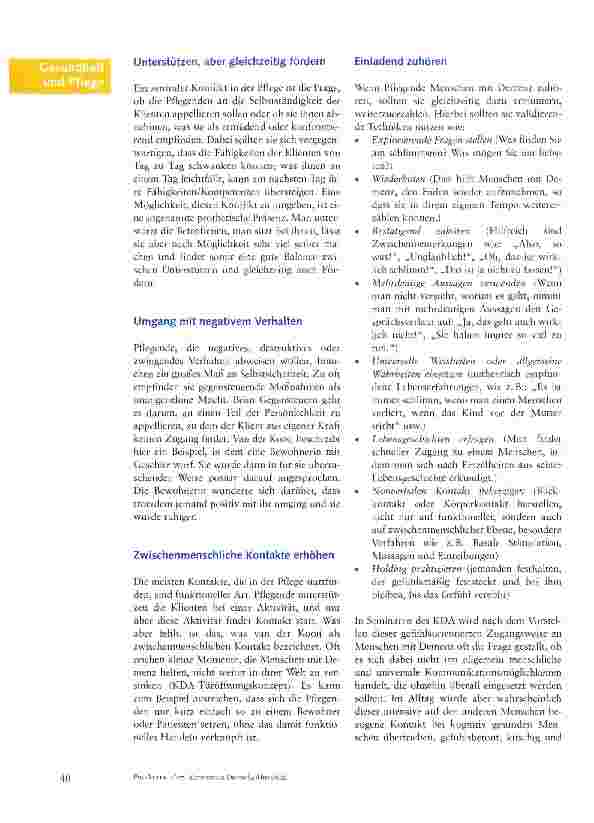 Vorschauseite 4: Erlebensorientierte Pflege nach dem mäeutischen Pflegekonzept