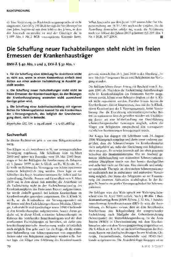 Vorschauseite 6: Rückforderung wahlärztlicher Leistungen durch den Krankenversicherer