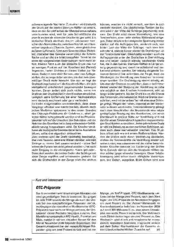 Vorschauseite 2: Sternum-Dehiszenz - eine iatrogene Komplikation?