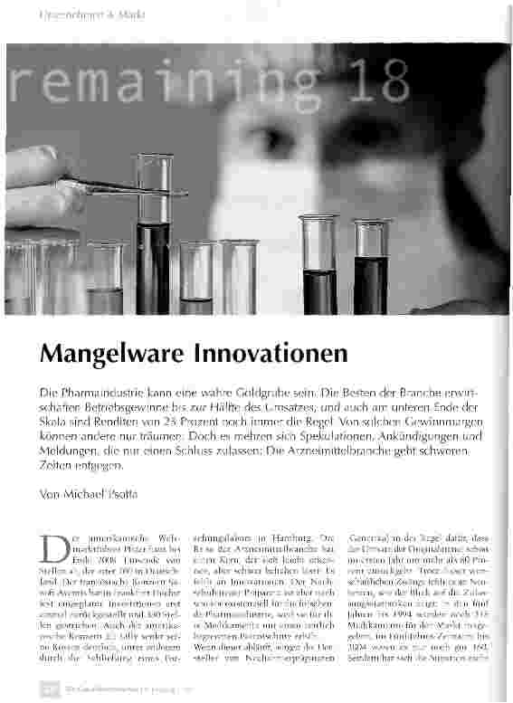 Vorschauseite 1: Mangelware Innovationen