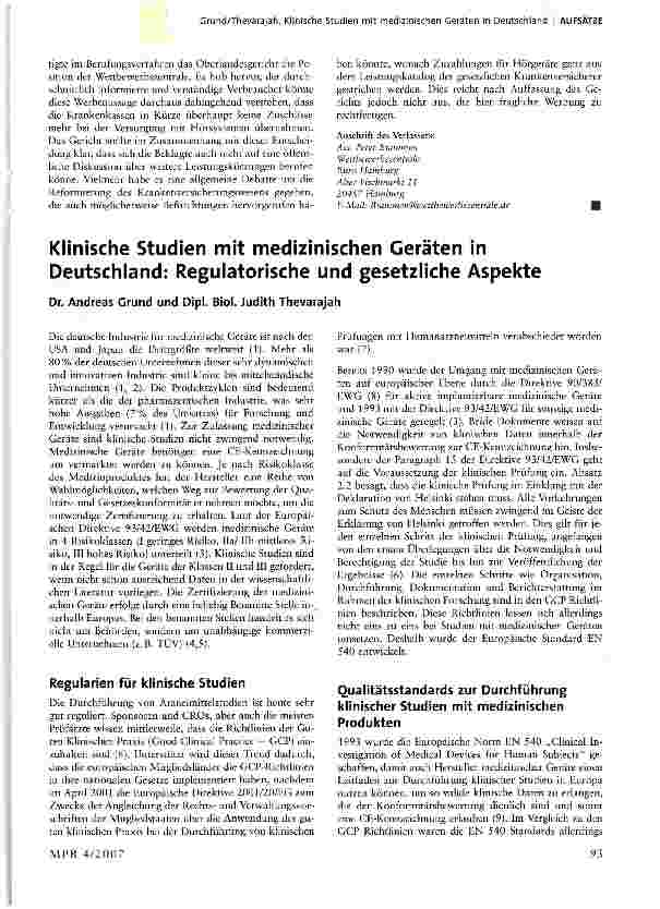 Vorschauseite 3: Die besondere Stellung der Gesundheitshandwerke