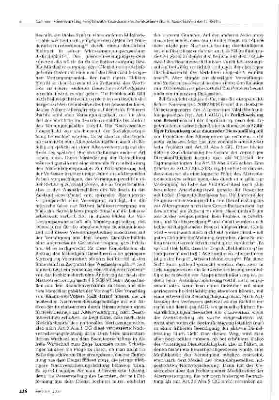 Vorschauseite 4: Die Fortentwicklung der hergebrachten Grundsätze des Berufsbeamtentums und Auswirkungen des Europarechts auf das deutsche Beamtenrecht