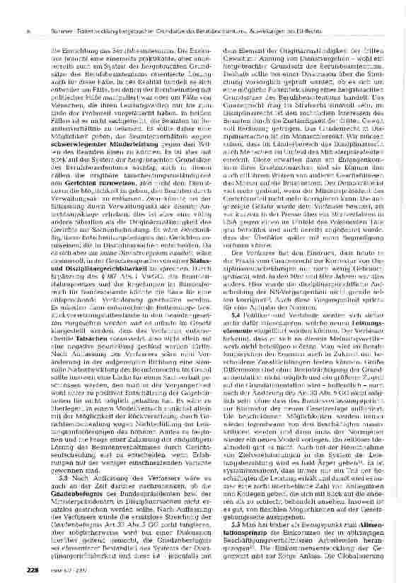 Vorschauseite 6: Die Fortentwicklung der hergebrachten Grundsätze des Berufsbeamtentums und Auswirkungen des Europarechts auf das deutsche Beamtenrecht