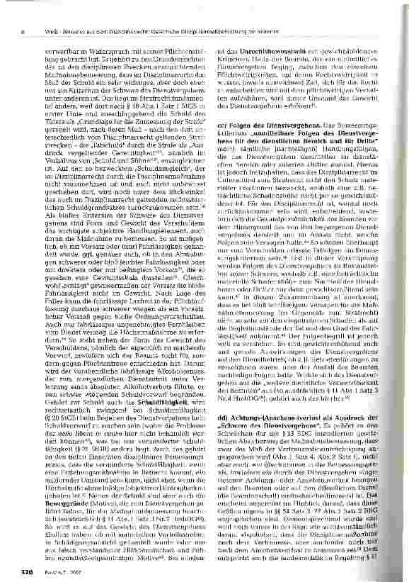 Vorschauseite 5: Gesetzliche Disziplinarmaßbemessung bei Beamten
