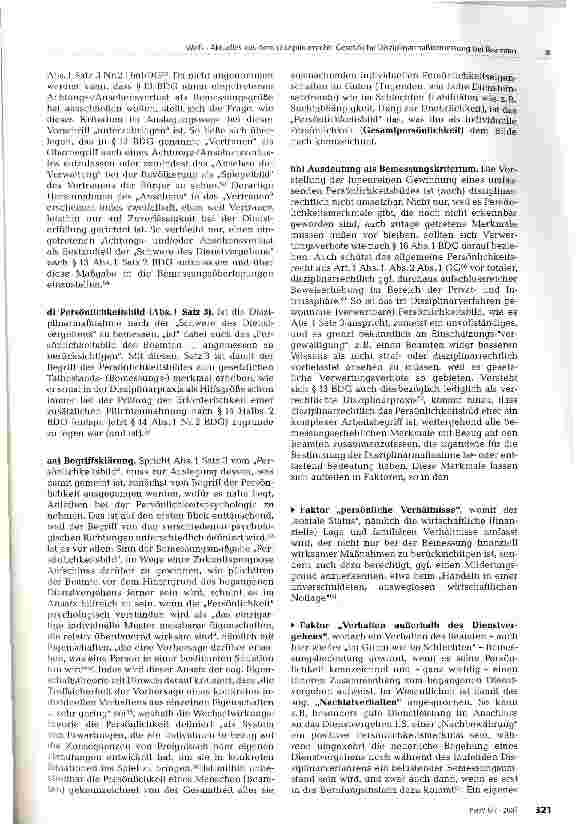 Vorschauseite 6: Gesetzliche Disziplinarmaßbemessung bei Beamten
