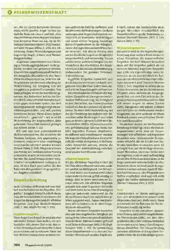 Vorschauseite 2: Empathie in der Pflege - ihre Dimensionen und Bedeutung für Patienten mit Krebs
