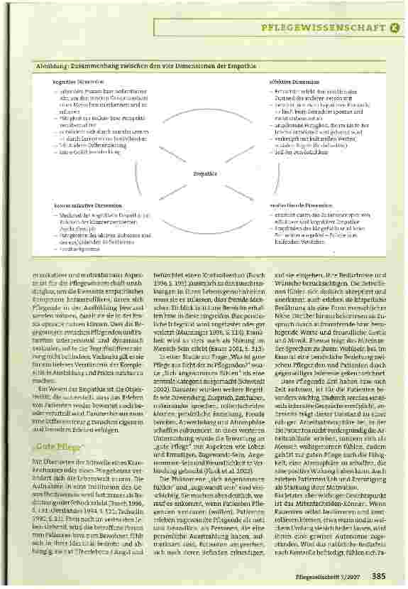 Vorschauseite 3: Empathie in der Pflege - ihre Dimensionen und Bedeutung für Patienten mit Krebs