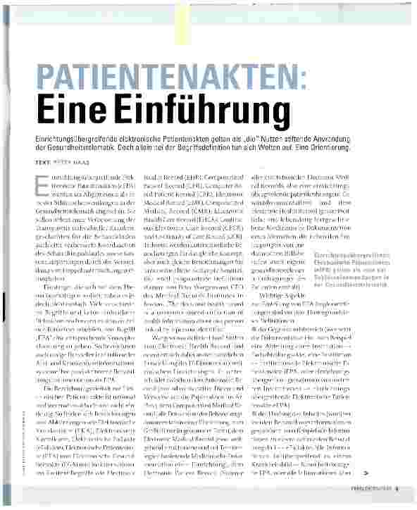 Vorschauseite 2: Patientenakten: Eine Einführung