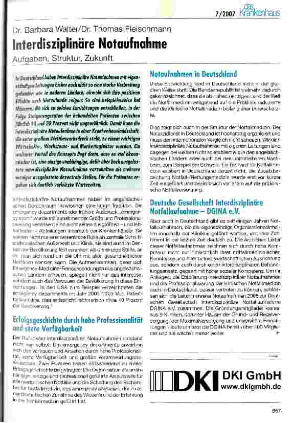 Vorschauseite 1: Interdisziplinäre Notaufnahme