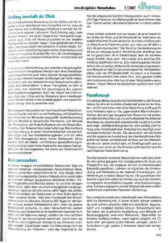 Vorschauseite 3: Interdisziplinäre Notaufnahme