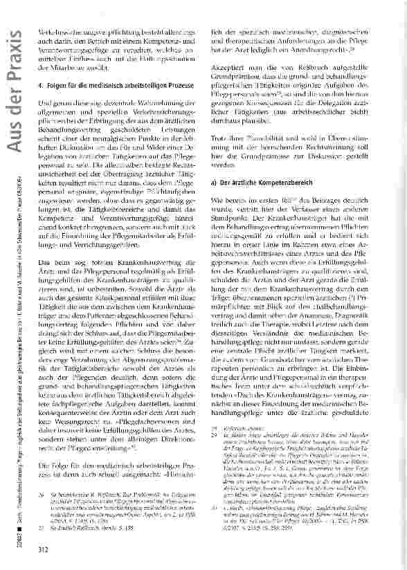 Vorschauseite 6: Standortbestimmung Pflege -zugleich eine Stellungnahme zum gleichnamigen Beitrag von H. Böhme und M. Hasseler in Die Schwester/ Der Pfleger 08/2006 (2. Teil)
