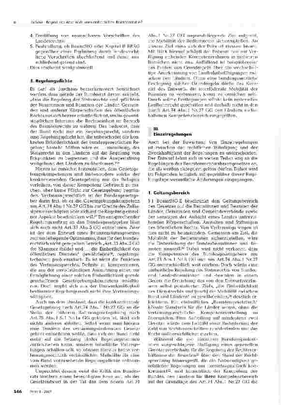 Vorschauseite 3: Beginn des Abschieds vom einheitlichen Beamtenstatus?