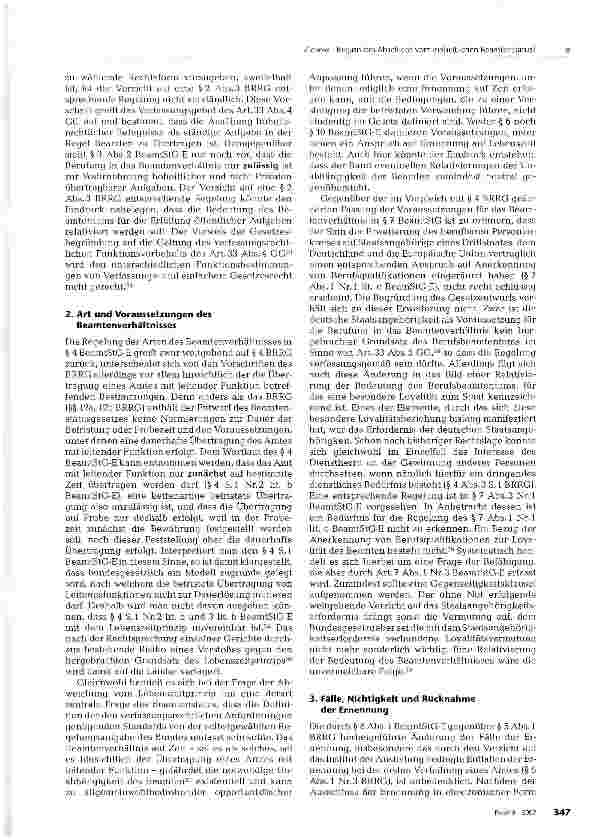 Vorschauseite 4: Beginn des Abschieds vom einheitlichen Beamtenstatus?