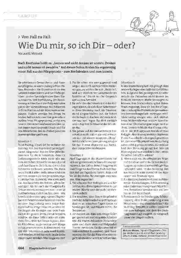Vorschauseite 1: Wie Du mir, so ich Dir - oder?