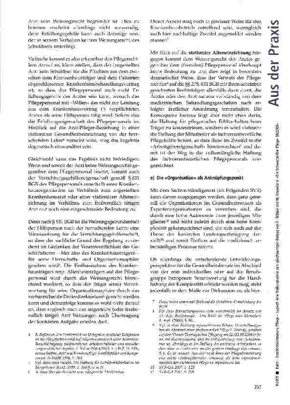 Vorschauseite 2: Standortbestimmung Pflege