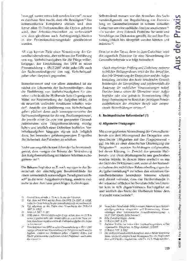 Vorschauseite 4: Standortbestimmung Pflege