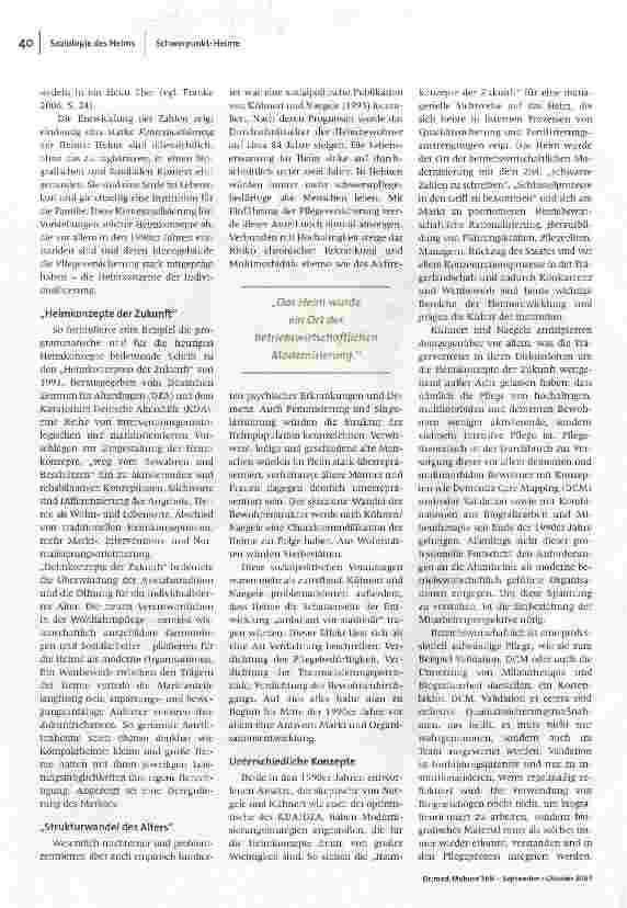 Vorschauseite 2: Das Pflegeheim als Lebensphase
