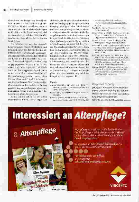 Vorschauseite 4: Das Pflegeheim als Lebensphase