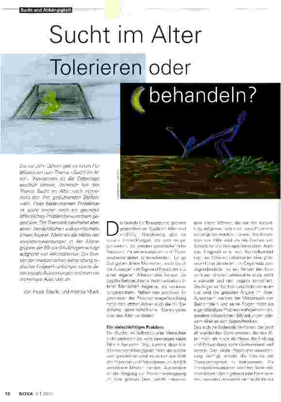 Vorschauseite 1: Sucht im Alter Tolerieren oder behandeln?