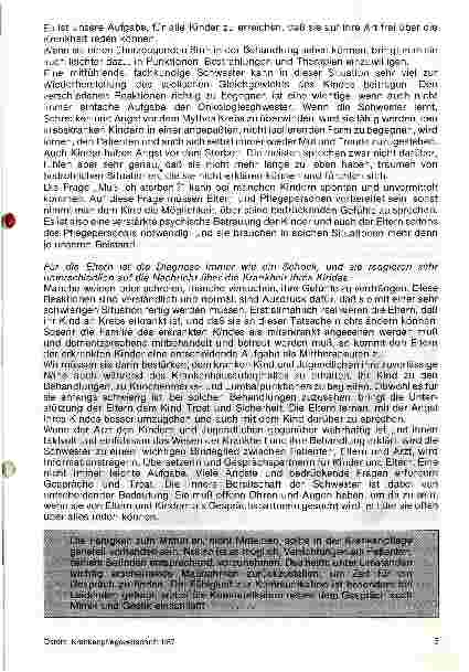 Vorschauseite 2: Onkologische Kinderstation Probleme aus Sicht des Pflegepersonals