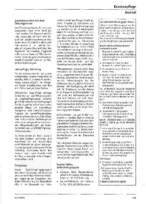 Vorschauseite 6: Ambulante Pflege in der Onkologie - Pflegesituation zu Hause