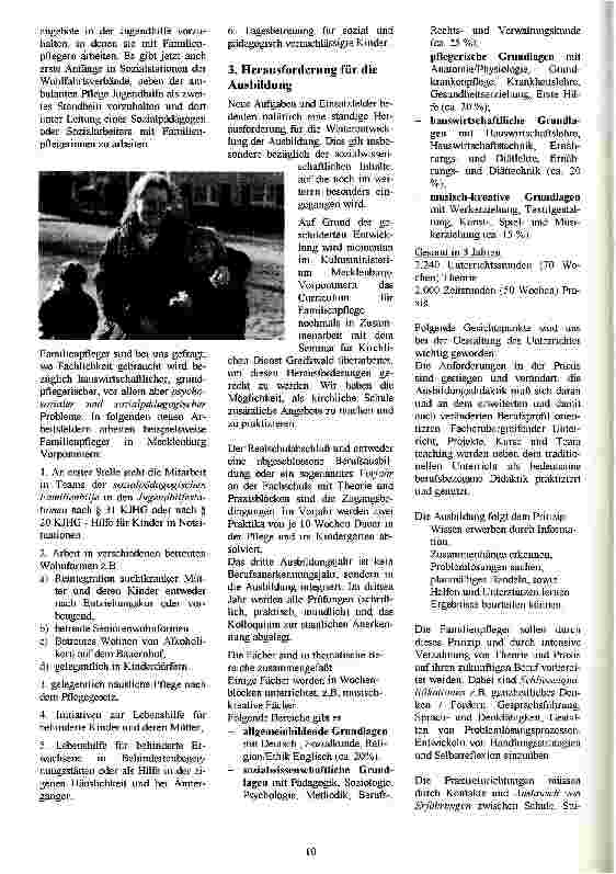 Vorschauseite 2: Neue Einsatzund Arbeitsfelder in der Familienpflege - eine Herausforderung für die Ausbildung