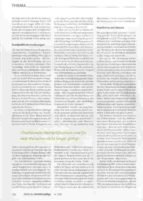 Vorschauseite 2: Populismus in Europa Sozialpolitische Forderungen und ihre Auswirkungen auf die Soziale Arbeit
