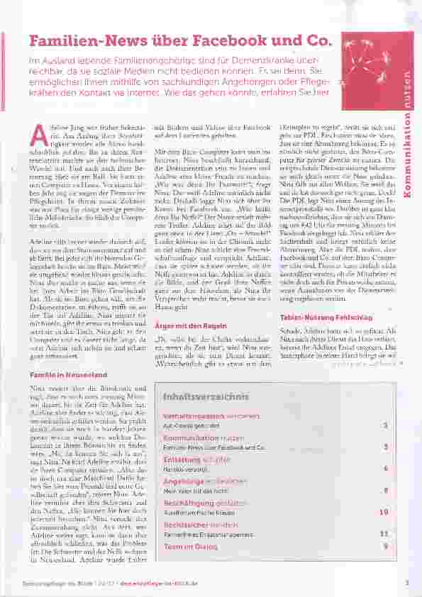 Vorschauseite 1: Familien-News über Facebook und Co