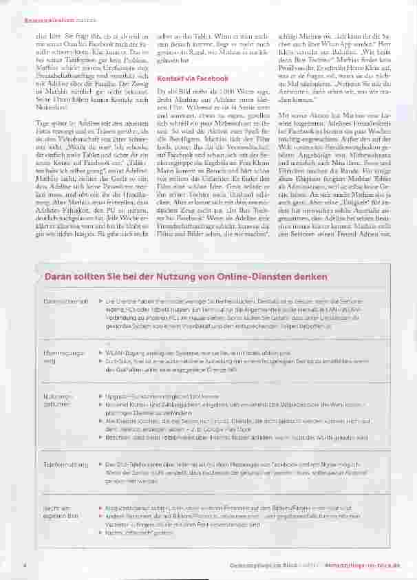 Vorschauseite 2: Familien-News über Facebook und Co