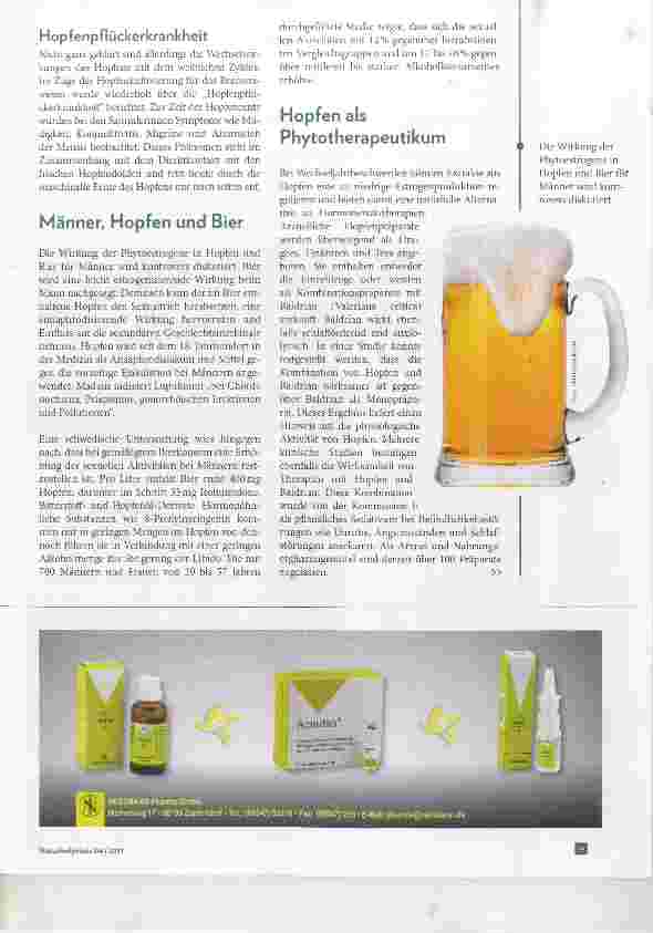 Vorschauseite 4: Hopfen, Hormone und Bier