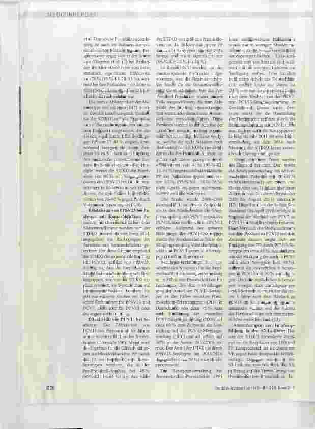 Vorschauseite 2: PNEUMOKOKKEN-IMPFUNG (2) Plädoyer für STIKO-Empfehlungen