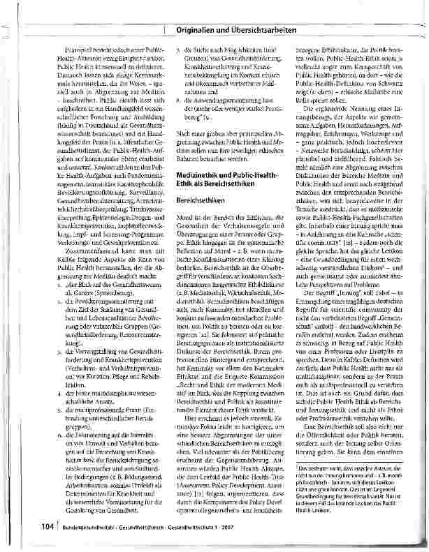 Vorschauseite 2: Public-Health-Ethik in Abgrenzung zur Medizinethik