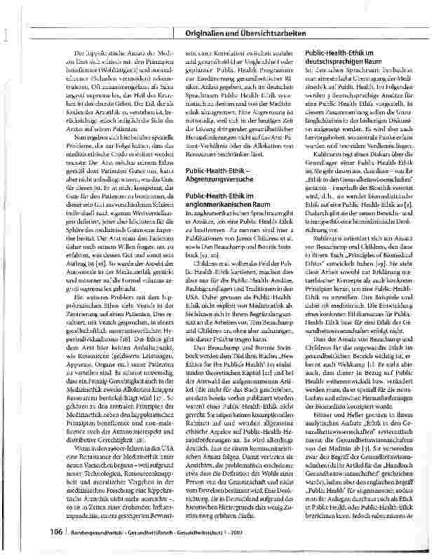 Vorschauseite 4: Public-Health-Ethik in Abgrenzung zur Medizinethik