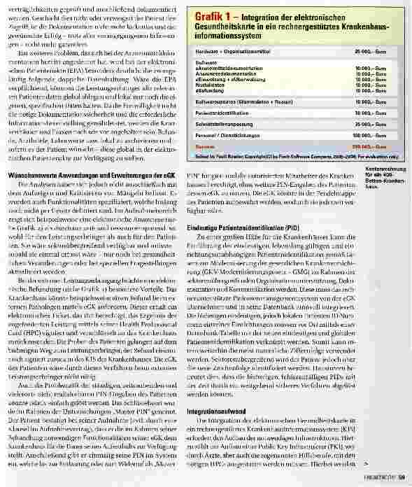 Vorschauseite 2: Integration elektronischer Gesundheitskarten in ein rechnergestütztes Klinikinformationssystem