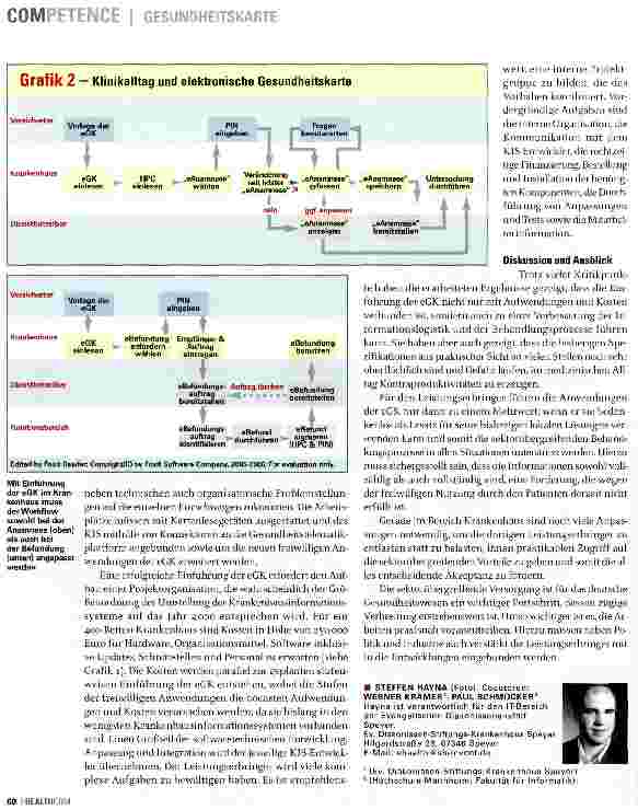Vorschauseite 3: Integration elektronischer Gesundheitskarten in ein rechnergestütztes Klinikinformationssystem