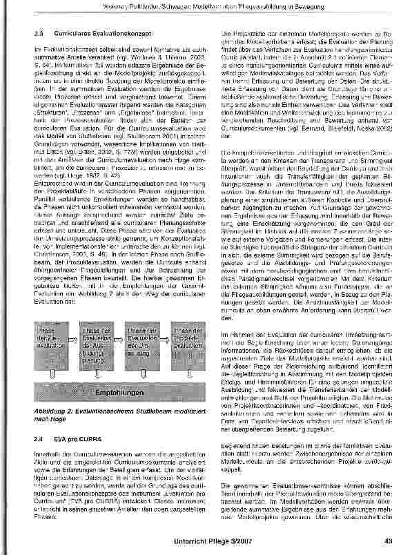 Vorschauseite 3: Erfassen und Bewerten: Die curriculare Evaluation im Modellvorhaben „Pflegeausbildung in Bewegung
