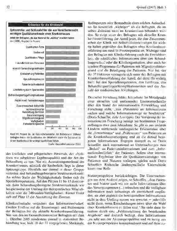 Vorschauseite 4: Qualitätsberichte: Klartext für Klinikkunden?