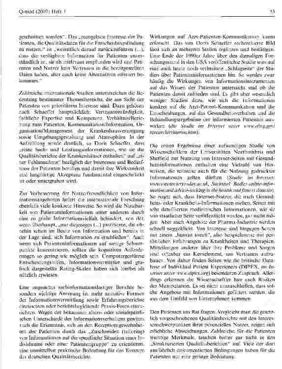 Vorschauseite 5: Qualitätsberichte: Klartext für Klinikkunden?