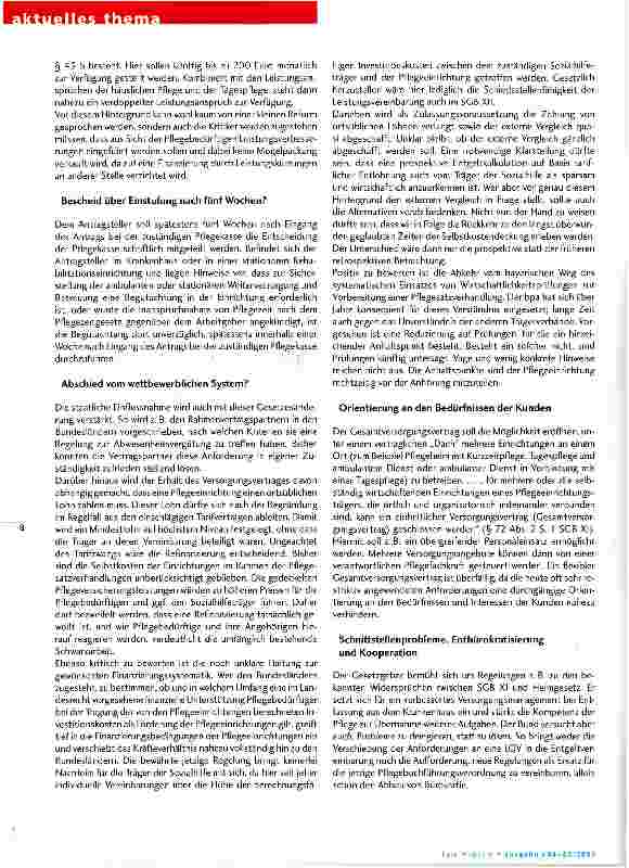 Vorschauseite 3: Reform für die Pflegebedürftigen