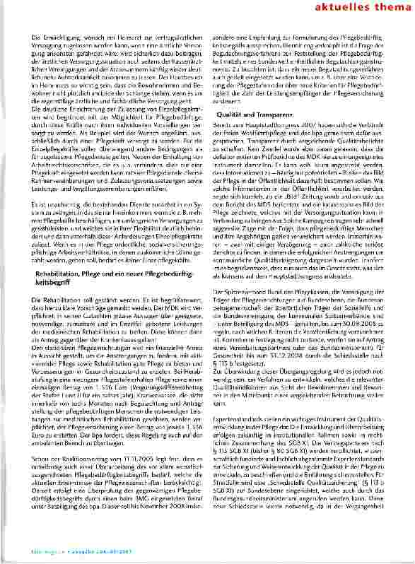 Vorschauseite 4: Reform für die Pflegebedürftigen
