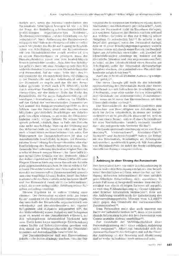Vorschauseite 2: Gespräche des Personalrats odereinzelner Mitglieder mit Beschäftigten zu Informationszwecken