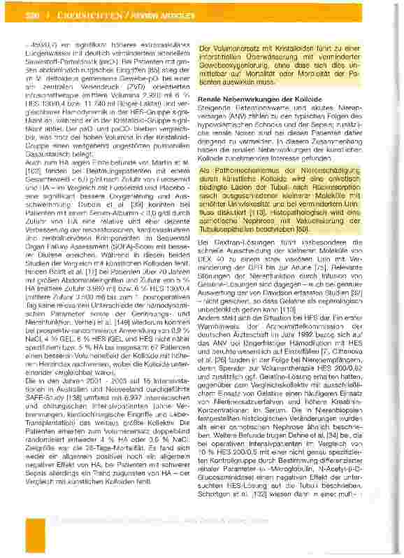 Vorschauseite 3: Volumenund Flüssigkeitsersatz - Physiologie, Pathophysio-iogie. Pharmakologie und klinischer Einsatz (Teil II)