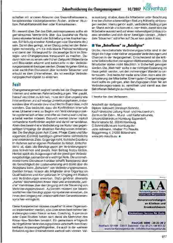 Vorschauseite 5: Zukunftssicherung mit neuen Ansätzen des Changemanagements