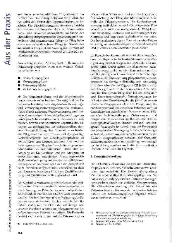 Vorschauseite 4: Der Dekubitus im Lichte der jüngeren Rechtsprechung (1. Teil)