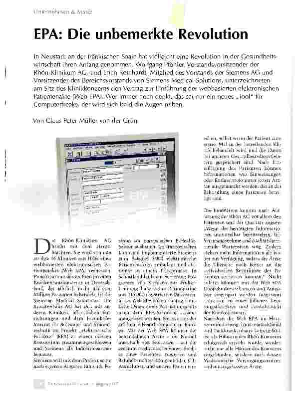 Vorschauseite 1: EPA: Die unbemerkte Revolution
