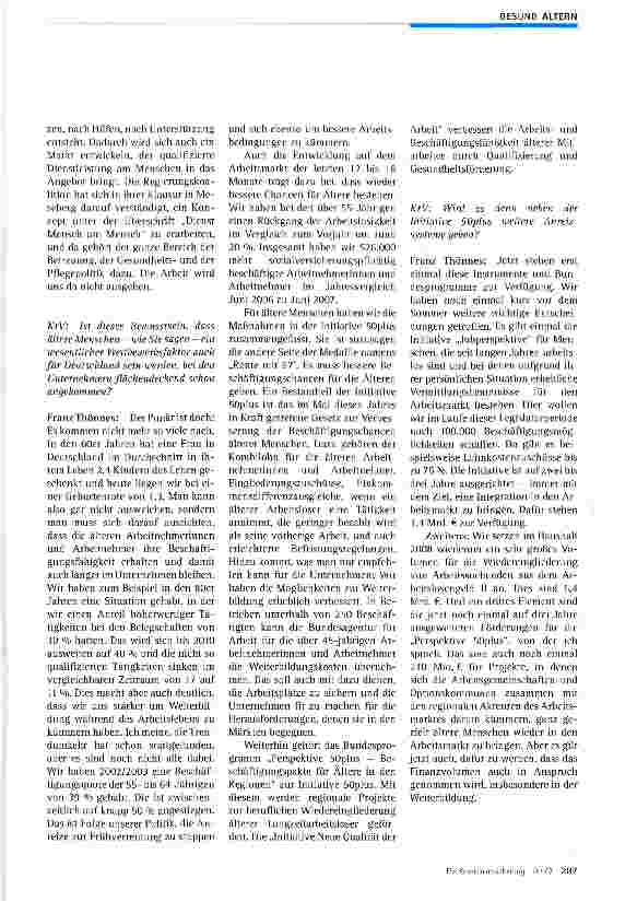Vorschauseite 2: Länger gesund arbeiten - Herausforderung für Betriebe und Gesellschaft