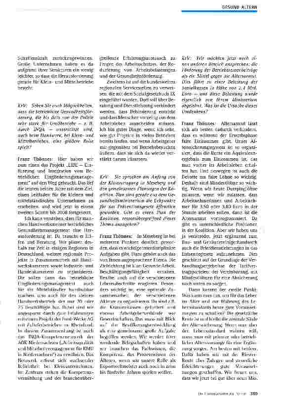 Vorschauseite 4: Länger gesund arbeiten - Herausforderung für Betriebe und Gesellschaft