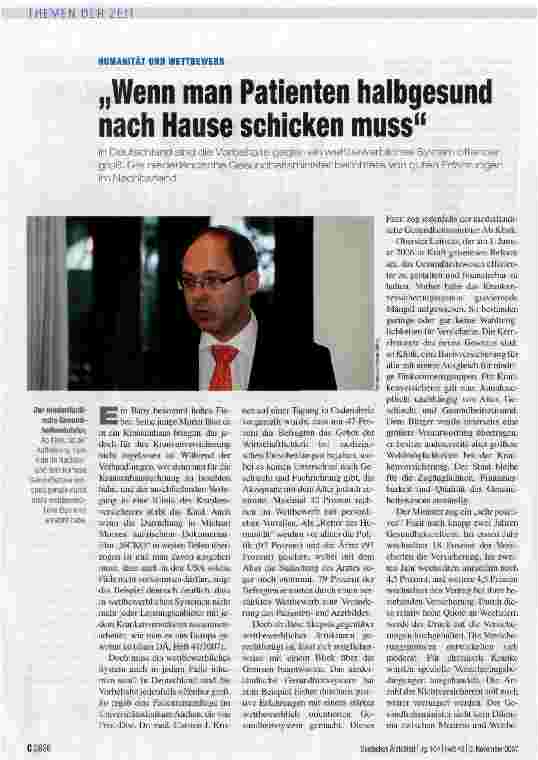 Vorschauseite 1: Wenn man Patienten halbgesund nach Hause schicken muss